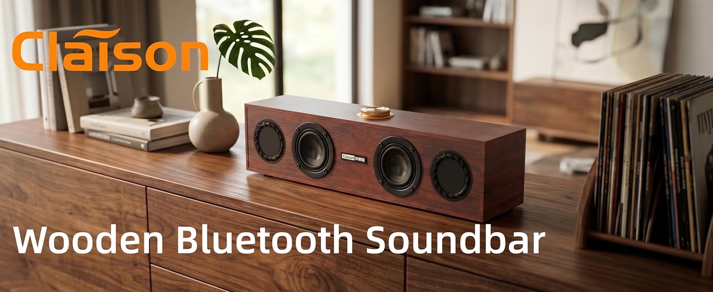 Claison Wooden bluetooth soundbar