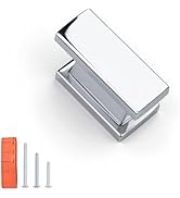 KNOBWELL 6 Pack Polished Chrome Solid Cabinet Knobs Overall Length 1-1/2 Inch Single Hole Kitchen...