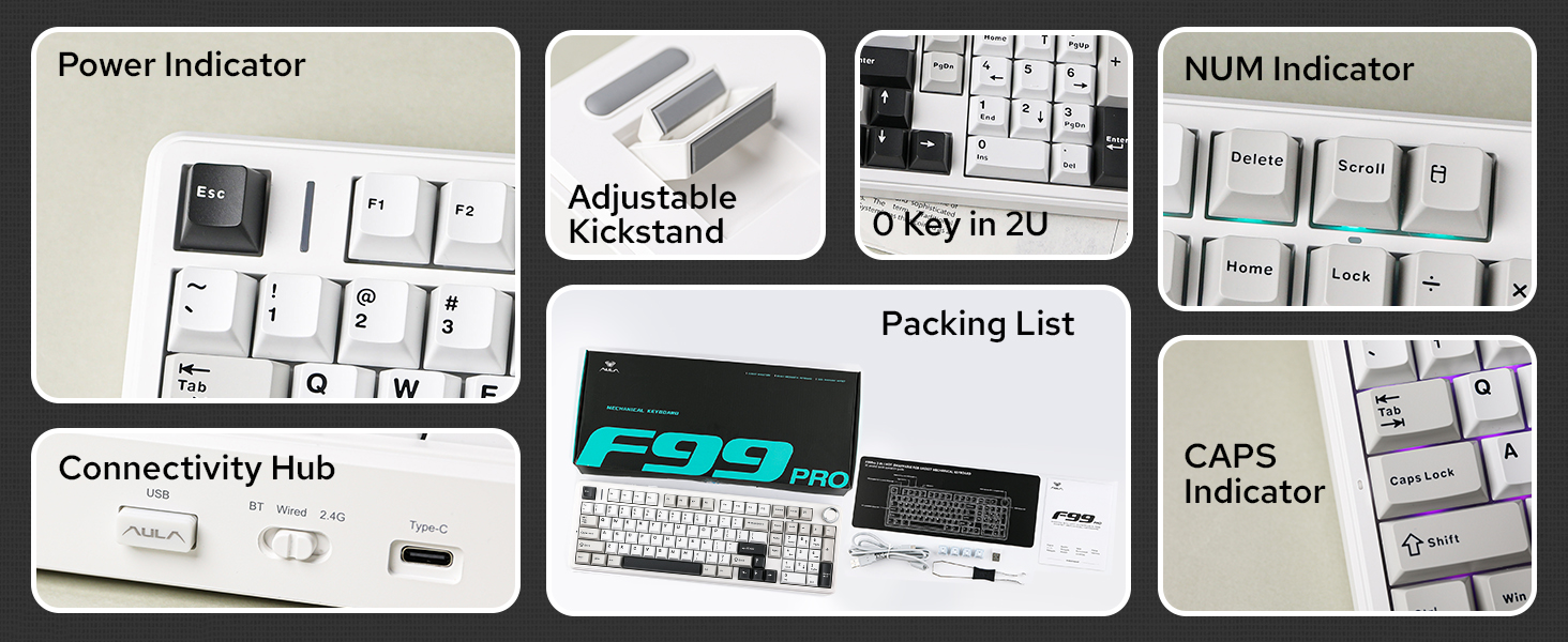 F99 PRO White Grey