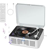 Gueray CD Player with Speakers HiFi Stereo Sound for Home,Bluetooth Retro Wood CD Music Players F...