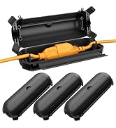 Restmo 4 Pack Mini IP44 Waterproof Outdoor Connection Box with Lockable Latches and Mounting Hole...