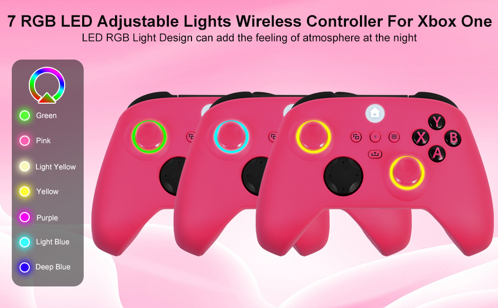 led light rgb wireless xbox one controller