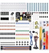 Miuzei Electronics Component Fun Kit with Supply Module, Jumper Wire, 830 Tie-Points Breadboard, ...