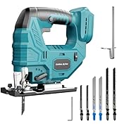 Cordless Jigsaw Compatible with Makita 18V Battery, Brushless Motor, 7-Speed Variable Control, 32...