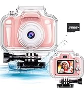 Kids Camera Toys Underwater Waterproof Camera for Kids 3-8 Boys Girls, Kids Digital Sports Video ...