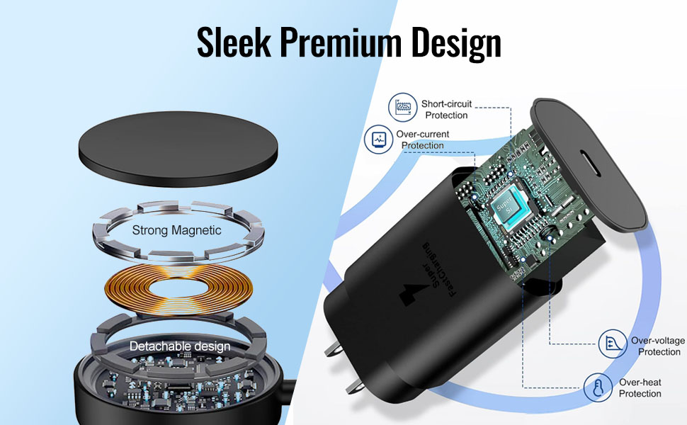 Bedside Charging Pad with Nightstand Mode&amp;#34; ?2 &amp;#34;Durable Nylon Braided Charging Cable for Gym/Travel