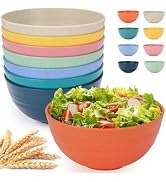 UUGLAM Unbreakable Cereal Bowls Set of 8, 26 Oz Wheat Straw Bowl Sets, Microwave &amp; Dishwasher Saf...