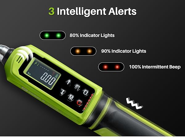3 Intelligent Alerts of the Digital Torque Wrench