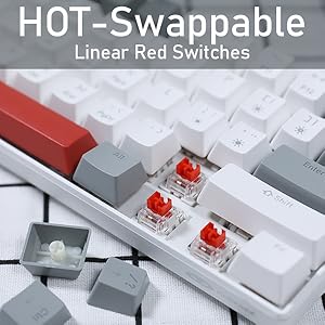 60 percent hot swappable mechanical gaming keyboard with blue backlit