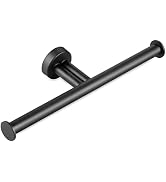 Matte Black Wall Mount Double Toilet Paper Holder for Bathroom, SUS304 Stainless Steel 2 Rolls Ti...