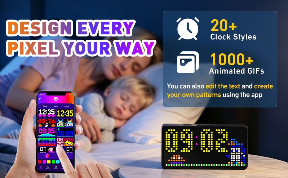Programmable Pixel Digital Clock
