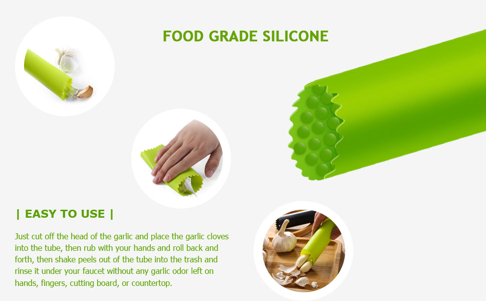 Garlic Peeler Tube Silicone Garlic Skin Remover Roller Garlic Tube Rollers Skin Remover 002