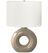 Monarch Specialties I 9669 Lighting, 24" H, Table Lamp, Brown Ceramic, Ivory/Cream Shade, Contemp...