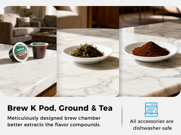 Brew K Pod, Ground &amp; Tea