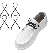 UamGlsob 2 Pairs Elastic Flat Shoe Laces Replacement Laces for Hey Dude, Flat Shoelaces,Shoe Stri...