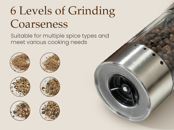 automatic salt and pepper grinder set