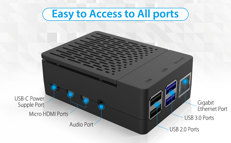 raspberry pi 4 case with fan