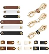 Viaky 60PCS PU Leather Cable Reusable Straps 2Sizes 3Colors Portable Tie Earphone Holder Keeper U...