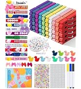 SF SOONEAT Cheer Pins for Backpack Cheer Stuff Kit 70 Colored Clothes Pins with Mini Resin Ducks ...