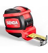 SENDA Tape Measure 16 FT - Retractable Measuring Tape with 1.26in Wide Blade &amp; Belt Clip, Magneti...