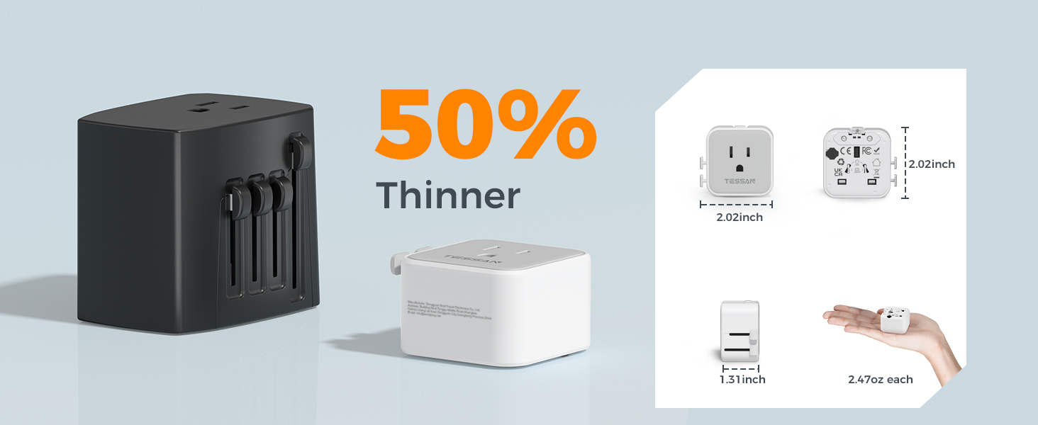 tessan european travel plug adapter