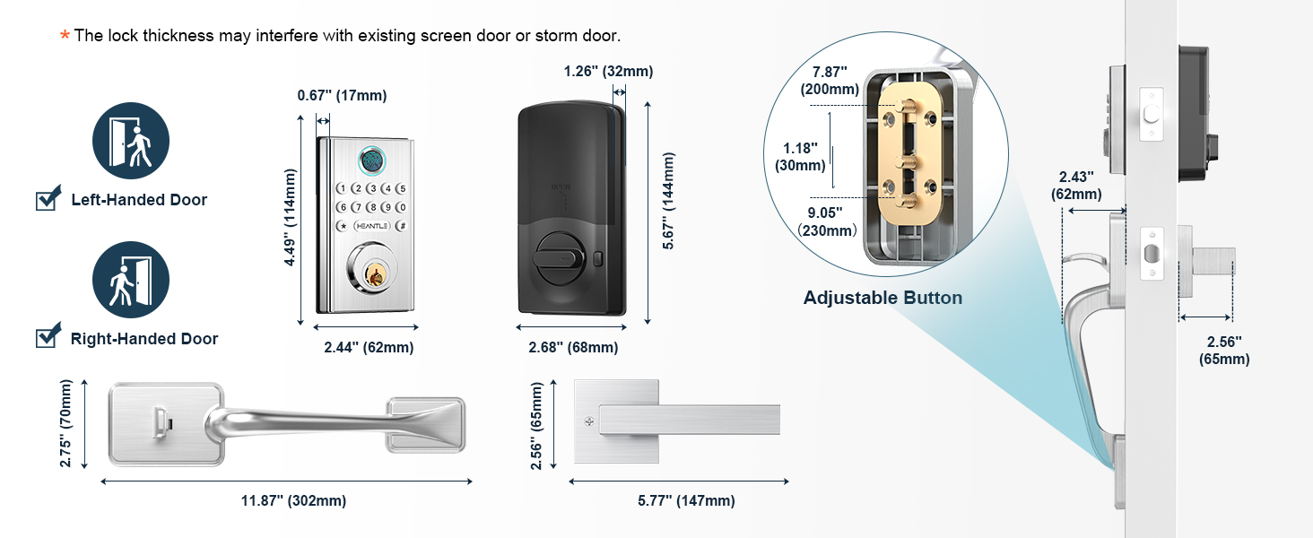 lock size