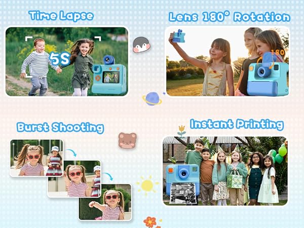 kids instant print camera