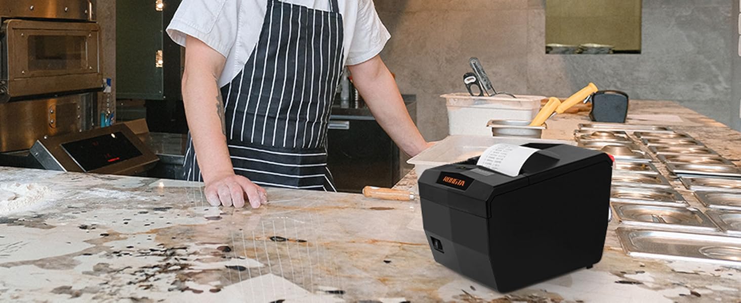 RP327 receipt printer on kitchen counter
