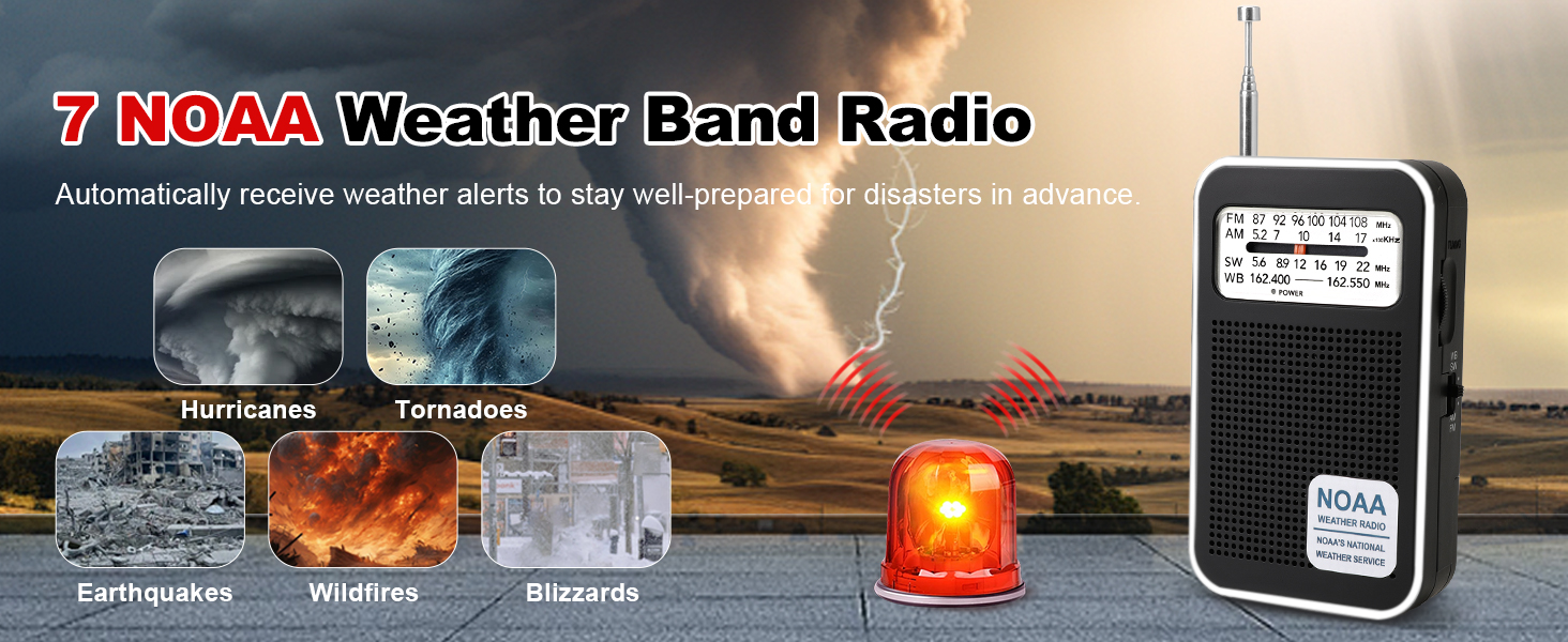 Emergency Portable Radio – NOAA Weather Band &amp;amp; Strong Reception