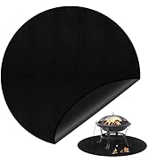 40" Round Under Grill Mat for Outdoor Grill Deck Protector,Oil-Proof Under The Grill Protective D...