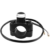 YTFRL 7/8" Motorcycle Handlebar Control Horn Start Switch, Aluminum Handlebar Start/Stop Button w...