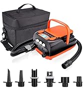 AGPTEK Electric Air Pump Digital 16PSI 12V Rechargeable SUP Electric Air Pump Compressor, Quick A...