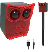 HULPPRE Solar Outdoor Motion Sensor Alarm-13 Sounds Including Dog Barking&amp;Gunshot,130db Loud Nois...