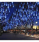 Christmas Decorations, Adecorty Falling Rain Lights Meteor Shower Lights 30cm 8 Tubes Rain Drop S...