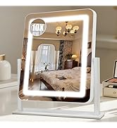 Bearolve Vanity Mirror with Lights, 12.2"×15" LED Makeup Mirror, HD Professional Mirror, Smart To...