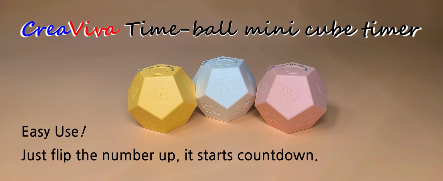 time-ball mini cube timer, easy and efficient pomodoro timer