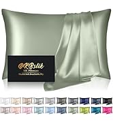 Silk Pillowcase for Hair and Skin, Mulberry Silk Pillow Cases Standard Size, Anti Acne Cooling Sl...