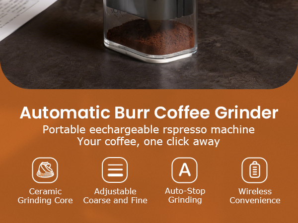 Automatic burr coffee grinder