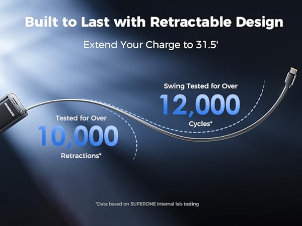 superone retractable car charger usb c