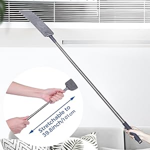 Retractable Gap Dust Cleaner Cleaning Tools with 2 Microfiber Dusting Cloths Long Handle Washable