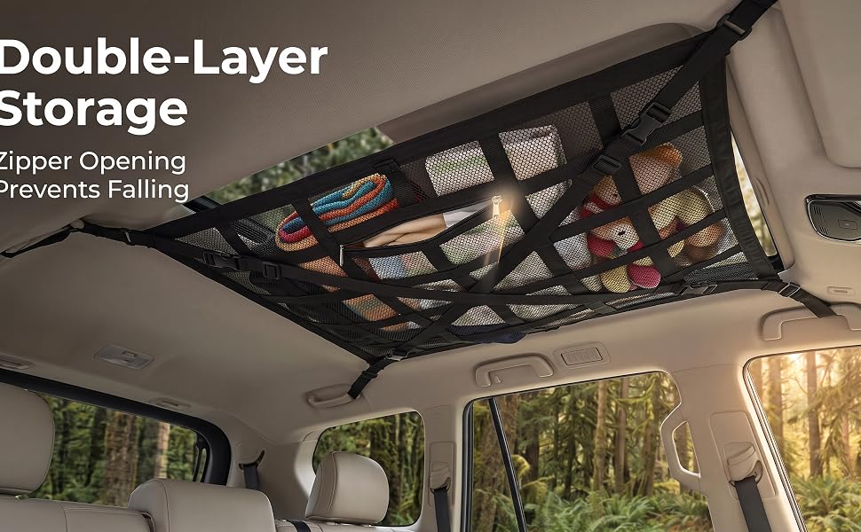 31.5&amp;#34; x 21.6&amp;#34; Double-layer Roof Storage Organizer