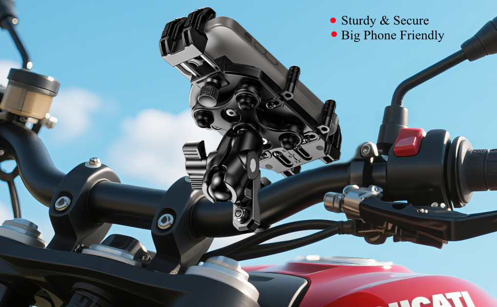 Handlebar phone mount holder for bike motorcycle scooter atv