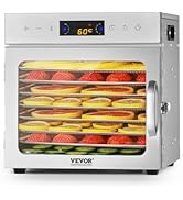 VEVOR Food Dehydrator Machine, 8 Stainless Steel Trays, 400W Electric Food Dryer with Adjustable ...