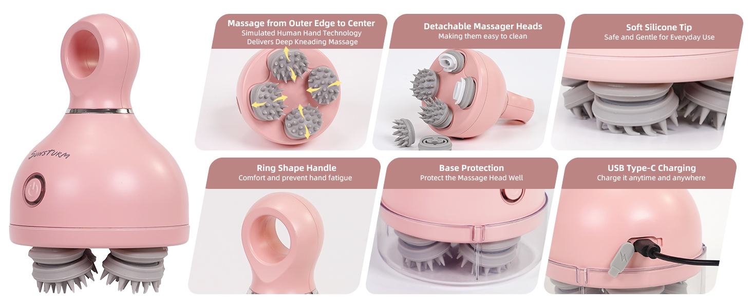 Sunsturm Electric Scalp Massager Details