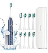 Fronix Electric Toothbrush for Adults with 8 Brush Heads, Sonic Toothbrush Rechargeable with a Ho...