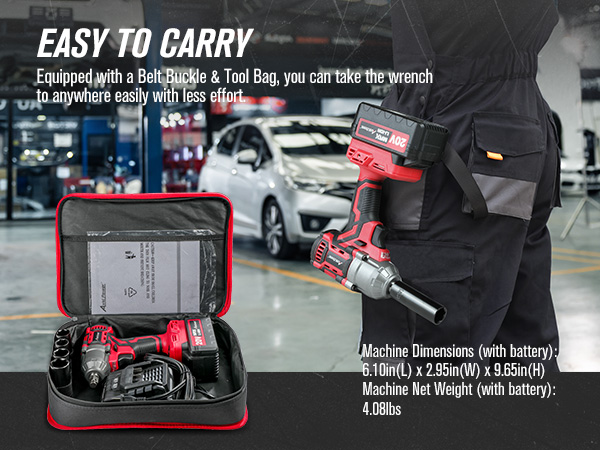 Portable Impact Wrench with tool bag