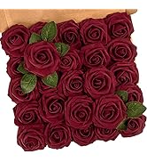 N&T NIETING Artificial Flowers, 25Pcs Fake Flowers Roses Perfect for DIY Wedding Bouquets Centerp...