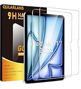 Qularlans 2 Pack Screen Protector for iPad Air 11 Inch M2 2024, iPad Air 11" 6th Generation Scree...