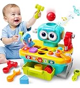iPlay, iLearn Toddler Musical Workbench Toys for One Year Old Boys, Baby Pretend Play Tool Set, I...