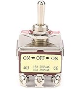 ON Off ON Momentary Toggle Switches 12 Pin 3 Position 4PDT Rocker Switches 15A/250VAC 10A/380VAC ...